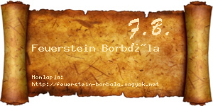 Feuerstein Borbála névjegykártya